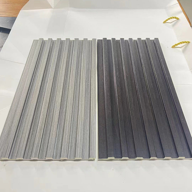 Custom WPC Fiber Grating Groove Surface Waterproof Fireproof Wall Cladding cho trang trí nhà
