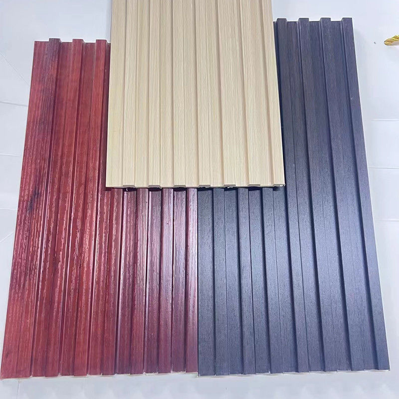 Custom WPC Fiber Grating Groove Surface Waterproof Fireproof Wall Cladding cho trang trí nhà